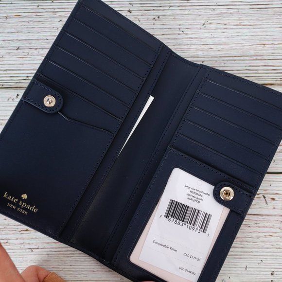 NWT Kate Spade Staci Tea Garden Toss Slim Wallet - Picture 6 of 7